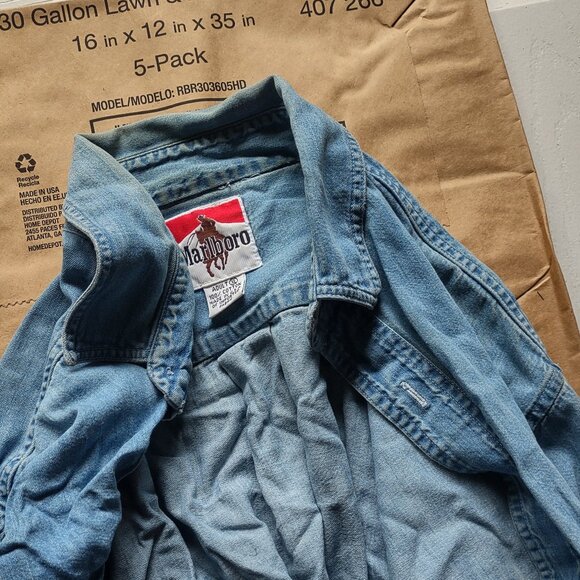 MARLBORO BLUE JEAN SHIRT - Picture 2 of 3